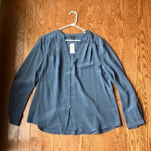 Ann Taylor sz 18 dress top blue